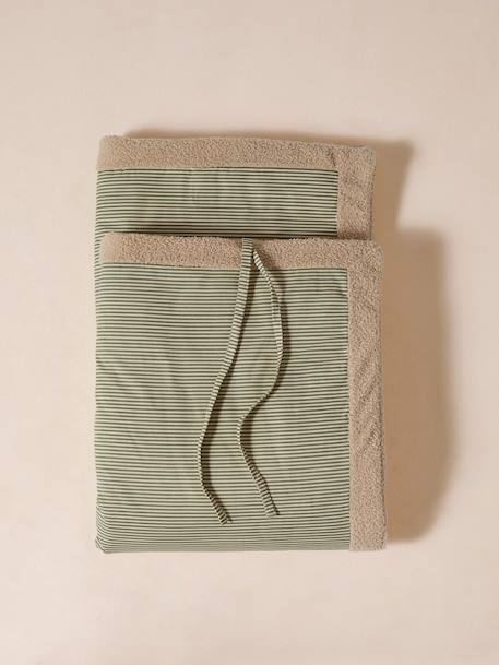 Tapis / plaid nomade pour chien marron imprimé+rayé vert - vertbaudet enfant 