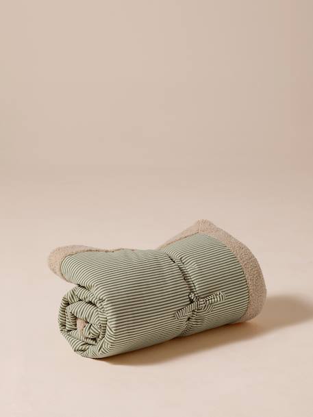 Tapis / plaid nomade pour chien marron imprimé+rayé vert - vertbaudet enfant 