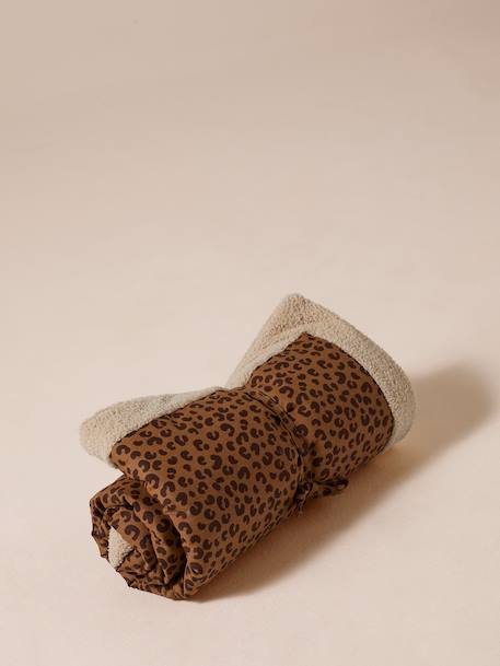 Tapis / plaid nomade pour chien marron imprimé+rayé vert - vertbaudet enfant 