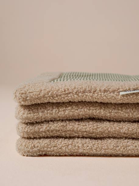 Tapis / plaid nomade pour chien marron imprimé+rayé vert - vertbaudet enfant 