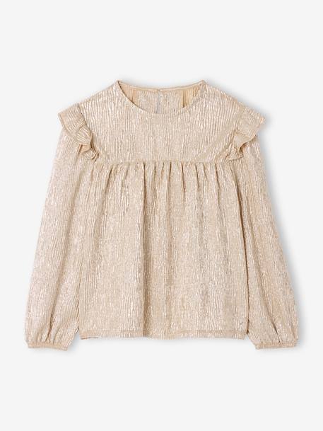 T-shirt Kerstmis meisjes lange mouwen goud - vertbaudet enfant 