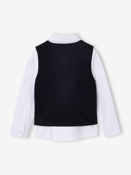 Ensemble garçon chemise et gilet noël noir - vertbaudet enfant 