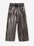 Pantalon fille large lamé plissé argent - vertbaudet enfant 
