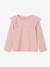 Kerst set voor meisjes, rok met tule en t-shirt met ruches roze (poederkleur) - vertbaudet enfant 