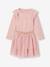 Kerst set voor meisjes, rok met tule en t-shirt met ruches roze (poederkleur) - vertbaudet enfant 