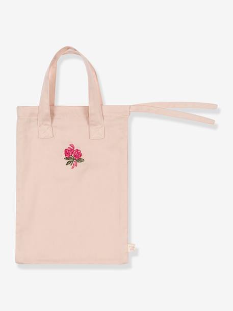 Lit Pliant Pour Poupées Avec Sac De Transport - Boîte Lit Avec Couverture Fleurs Roses - Jouet Fille