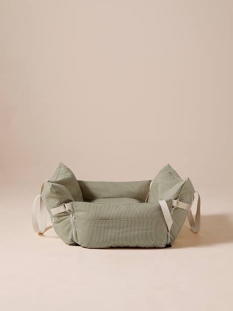 Sac de transport voiture 2 en 1 pour chien rayé vert - vertbaudet enfant 