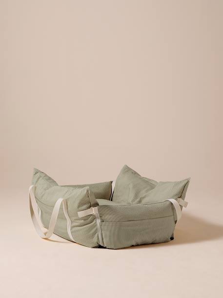 2-in-1 autotransportzak voor huisdieren FAMILY groen, gestreept - vertbaudet enfant 