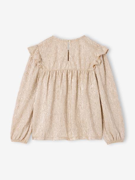 Blouse fille noël en lamé or - vertbaudet enfant 