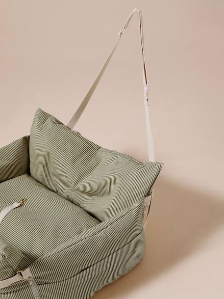 Sac de transport voiture 2 en 1 pour chien rayé vert - vertbaudet enfant 