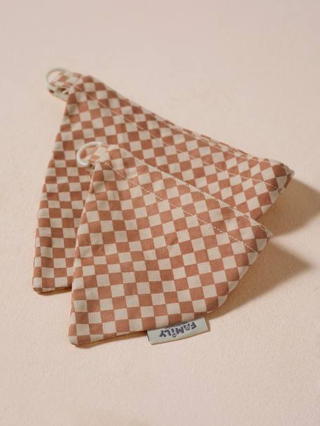 Collier bandana à damier pour chien carreaux marron - vertbaudet enfant 