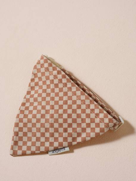 Collier bandana à damier pour chien carreaux marron - vertbaudet enfant 