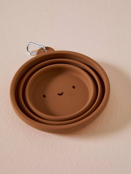 Gamelle en silicone rétractable pour chien et chat camel - vertbaudet enfant 