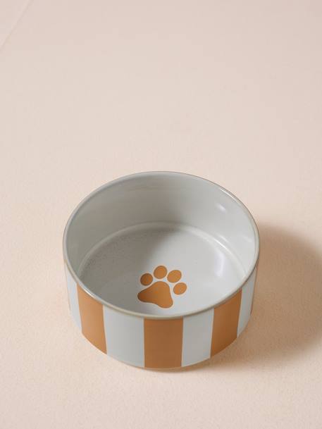 Gamelle en céramique pour chien camel+rayé rose - vertbaudet enfant 