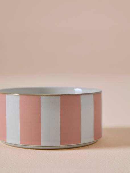 Gamelle en céramique pour chien camel+rayé rose - vertbaudet enfant 