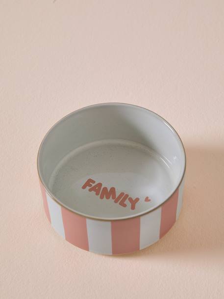 Gamelle en céramique pour chien camel+rayé rose - vertbaudet enfant 