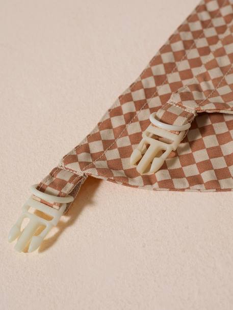 Collier bandana à damier pour chien carreaux marron - vertbaudet enfant 