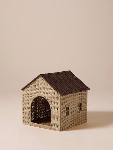 Niche et panier Maisonnette pour chat et chien beige - vertbaudet enfant 
