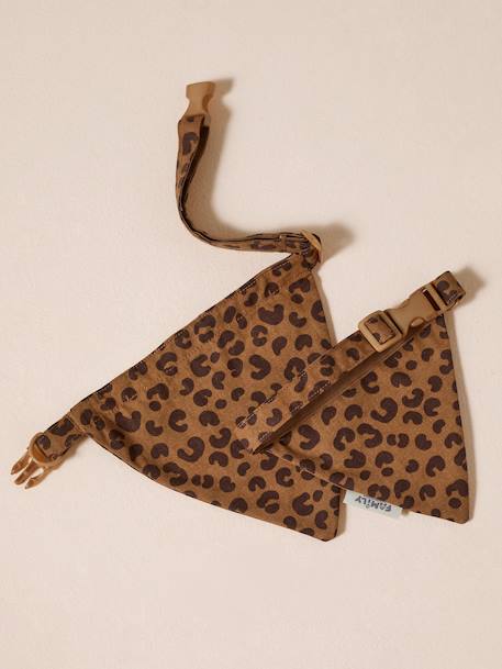 Collier bandana pour chien marron imprimé - vertbaudet enfant 