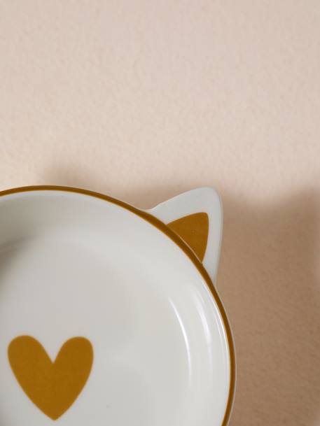 Set van 2 keramische kattenbakken FAMILY wit, bedrukt - vertbaudet enfant 