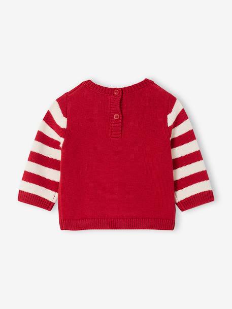Kersttrui voor babyjongens met rendiermotief rood - vertbaudet enfant 