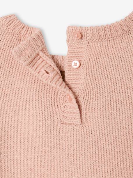 Kersttrui voor babymeisjes met koekjesmotief roze (poederkleur) - vertbaudet enfant 