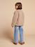 Veste fille sherpa doublée léopard collection capsule mère-fille taupe - vertbaudet enfant 
