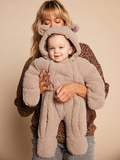 Combipilote mixte doublée léopard capsule famille taupe - vertbaudet enfant 