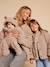 Veste fille sherpa doublée léopard collection capsule mère-fille taupe - vertbaudet enfant 