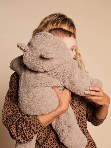 Gemengde combipilote met luipaardvoering capsule familie ENVIE DE FRAISE taupe - vertbaudet enfant 