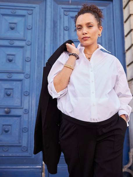 Pantalon de grossesse large esprit tailleur noir - vertbaudet enfant 