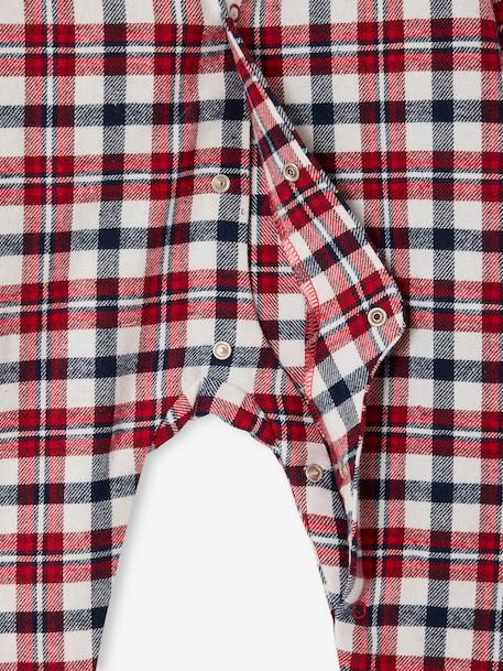 Ensemble bébé mixte combinaison + chaussettes à carreaux Noël rouge - vertbaudet enfant 