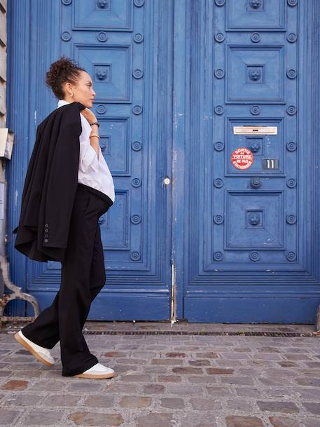 Pantalon de grossesse large esprit tailleur noir - vertbaudet enfant 