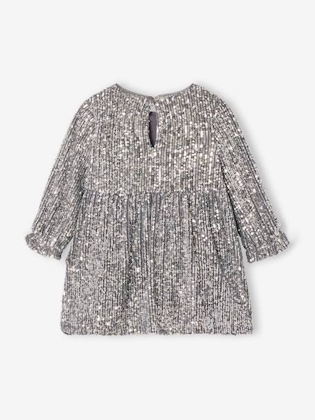 Robe bébé fille à sequins noël argent+or - vertbaudet enfant 