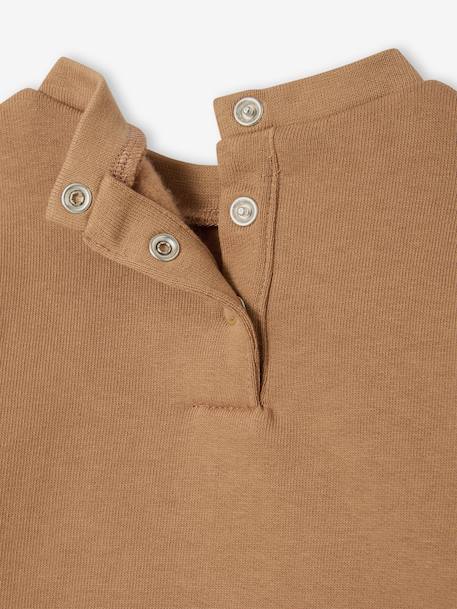 Sweat fantaisie bébé garçon beige chiné+caramel - vertbaudet enfant 