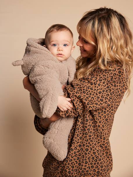 Combipilote mixte doublée léopard capsule famille taupe - vertbaudet enfant 