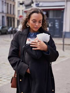 Vêtements de grossesse-Manteau en drap de laine évolutif grossesse et post-partum
