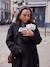 Manteau en drap de laine évolutif grossesse et post-partum noir+noisette - vertbaudet enfant 