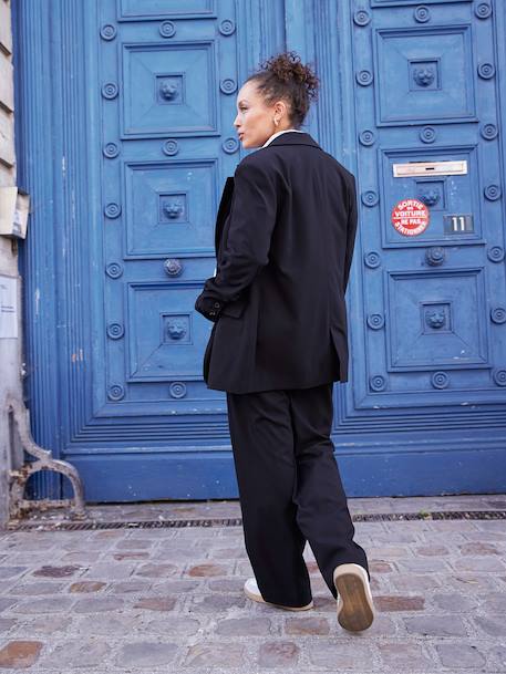 Pantalon de grossesse large esprit tailleur noir - vertbaudet enfant 