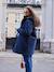 Evolutieve parka voor zwangerschap en dragen, gevoerd met luipaard imitatiebont ENVIE DE FRAISE marineblauw - vertbaudet enfant 