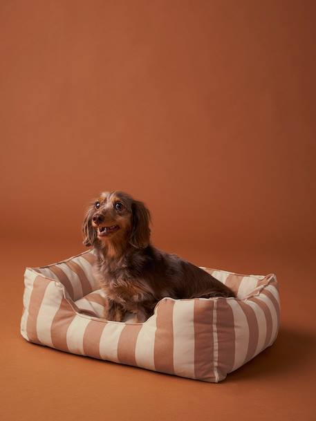 Panier matelassé pour chiens, disponible en 2 tailles rayé blanc - vertbaudet enfant 