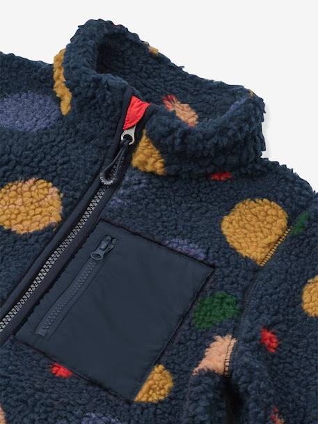 Veste polaire Nolan marine+marron+rose - vertbaudet enfant 