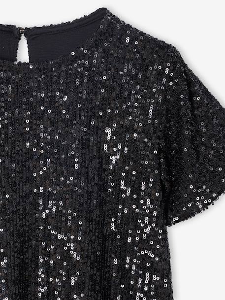 Robe fille à sequins noël capsule mère-fille noir - vertbaudet enfant 