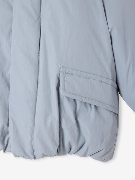 Donsjack voor baby met capuchon en fleecevoering ijsblauw - vertbaudet enfant 