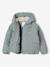 Doudoune fille croisée à capuche vert de gris - vertbaudet enfant 