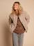 Veste femme sherpa doublée léopard collection capsule mère-fille taupe - vertbaudet enfant 