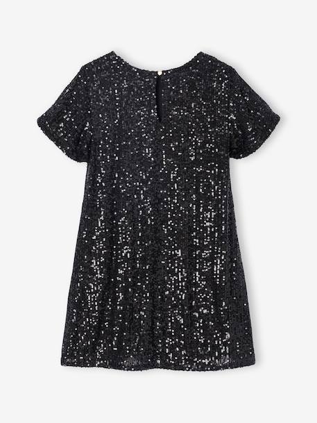 Robe fille à sequins noël capsule mère-fille noir - vertbaudet enfant 