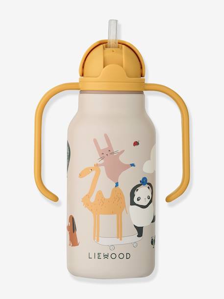 Gourde Kimmie 250 ml - beige+bleu foncé+écru+jaune+rose pâle - vertbaudet enfant 