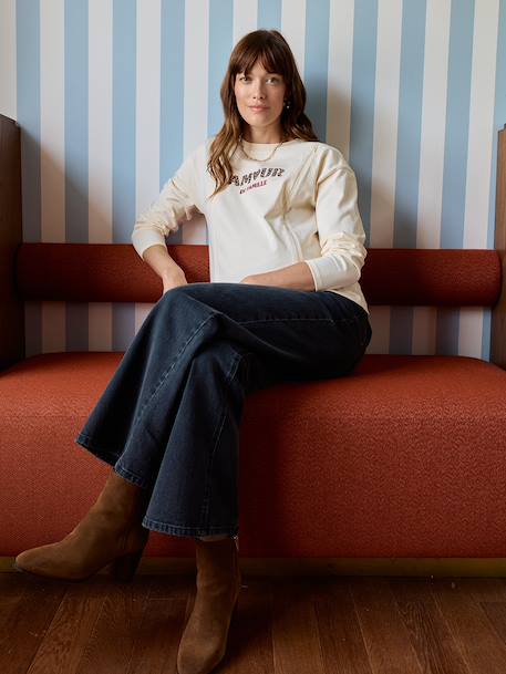 T-shirt grossesse et allaitement motif amour écru - vertbaudet enfant 