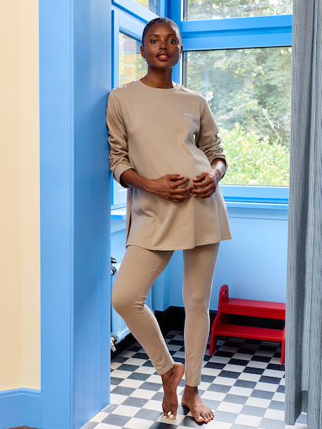 Pyjama 2 pièces de grossesse taupe - vertbaudet enfant 